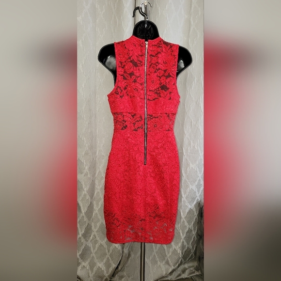 REVOLVE NBD x NAVEN Red Lace Midi Dress (NWOT) - Picture 2 of 5